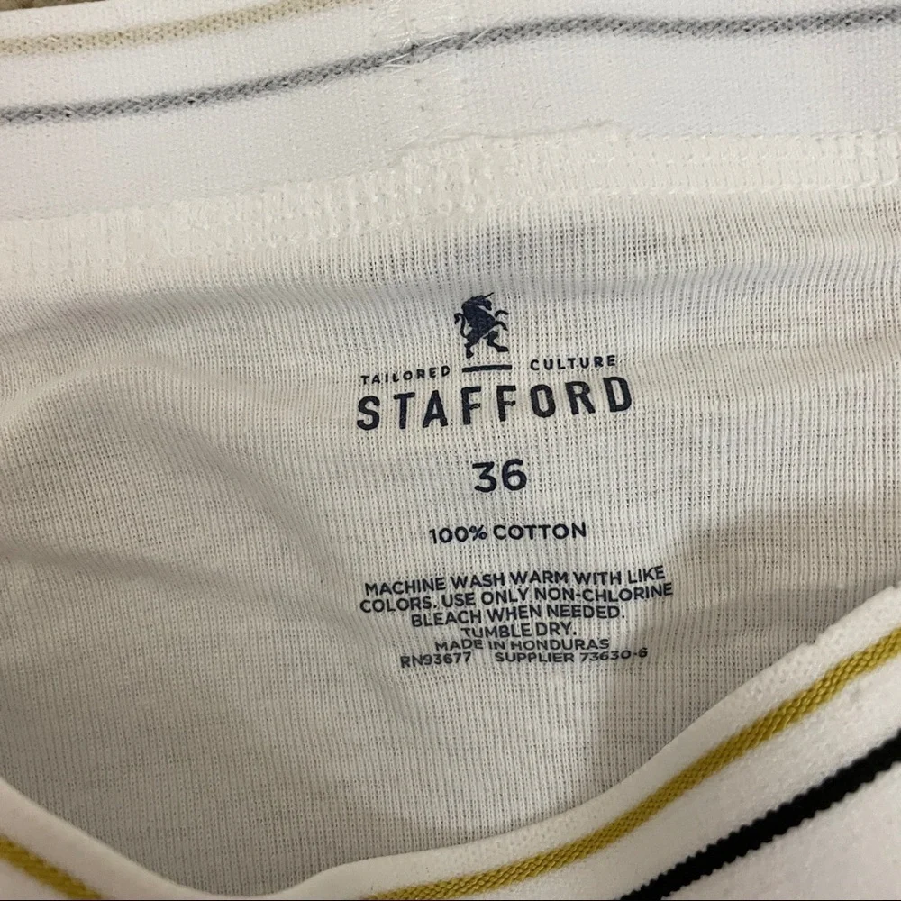Men’s Stafford White Brief Underwear Size 36 HTF